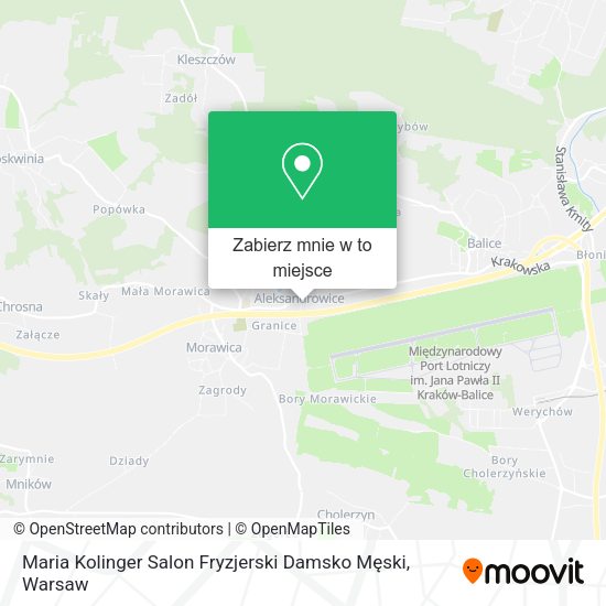 Mapa Maria Kolinger Salon Fryzjerski Damsko Męski