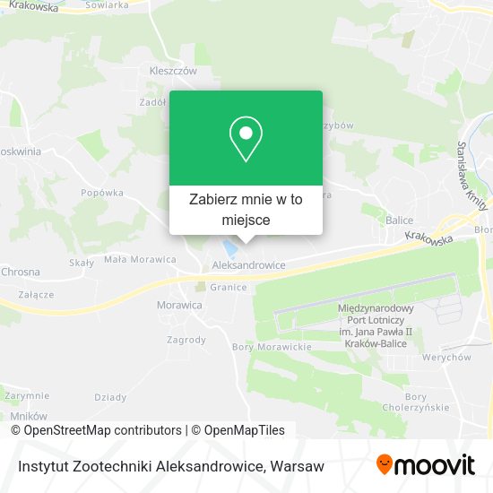 Mapa Instytut Zootechniki Aleksandrowice