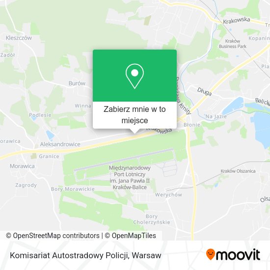 Mapa Komisariat Autostradowy Policji