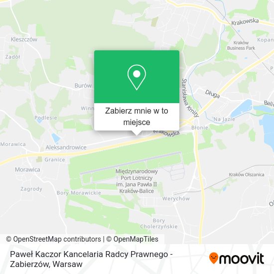 Mapa Paweł Kaczor Kancelaria Radcy Prawnego - Zabierzów