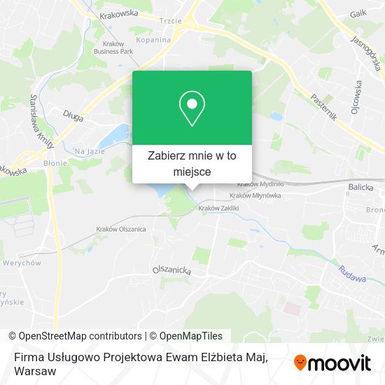 Mapa Firma Usługowo Projektowa Ewam Elżbieta Maj