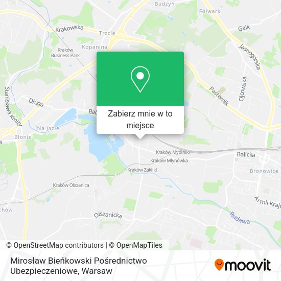 Mapa Mirosław Bieńkowski Pośrednictwo Ubezpieczeniowe