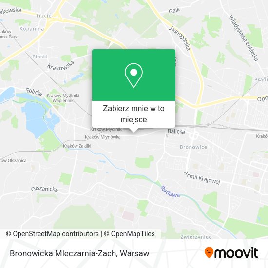 Mapa Bronowicka Mleczarnia-Zach