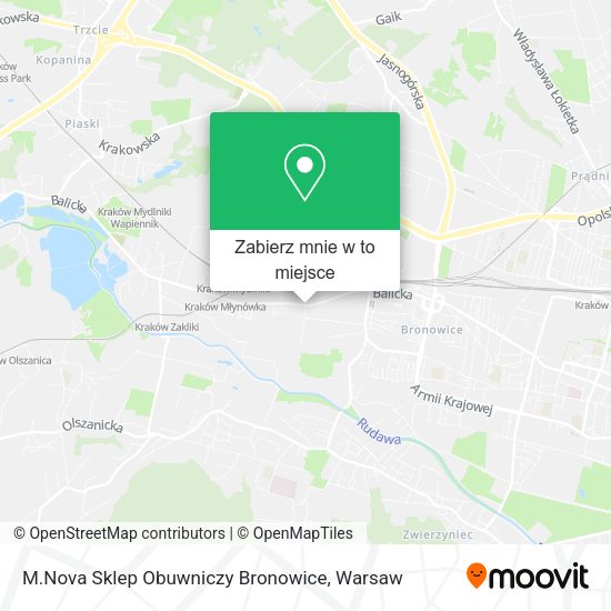 Mapa M.Nova Sklep Obuwniczy Bronowice