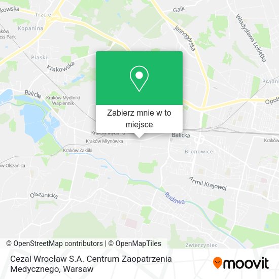 Mapa Cezal Wrocław S.A. Centrum Zaopatrzenia Medycznego