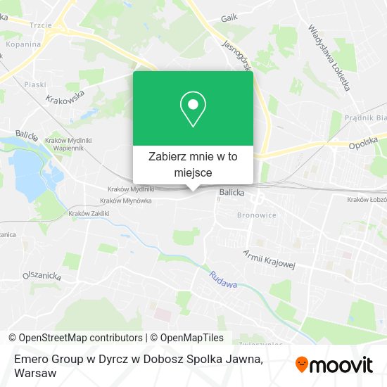 Mapa Emero Group w Dyrcz w Dobosz Spolka Jawna