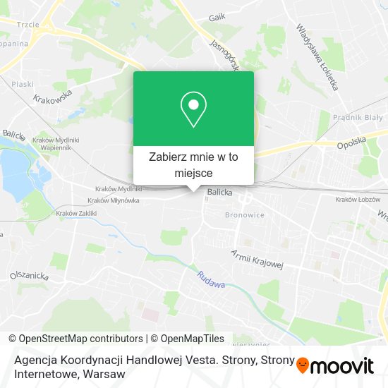 Mapa Agencja Koordynacji Handlowej Vesta. Strony, Strony Internetowe