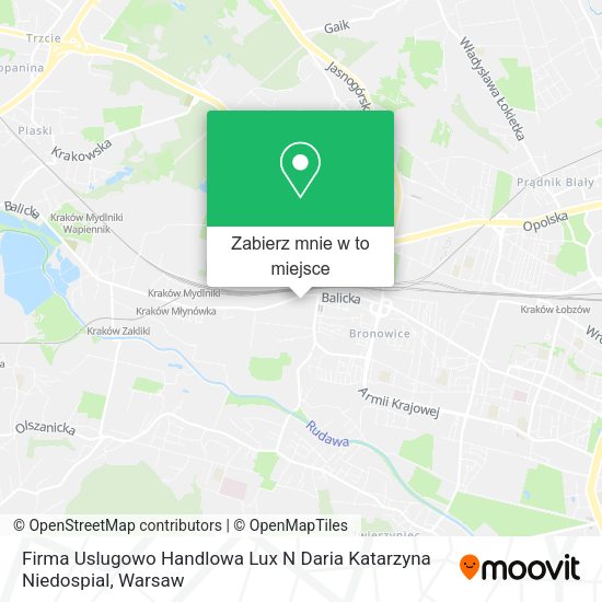 Mapa Firma Uslugowo Handlowa Lux N Daria Katarzyna Niedospial