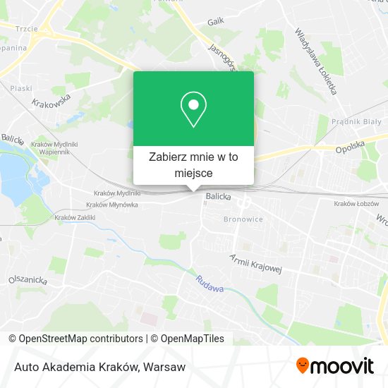 Mapa Auto Akademia Kraków