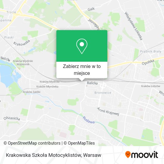 Mapa Krakowska Szkoła Motocyklistów