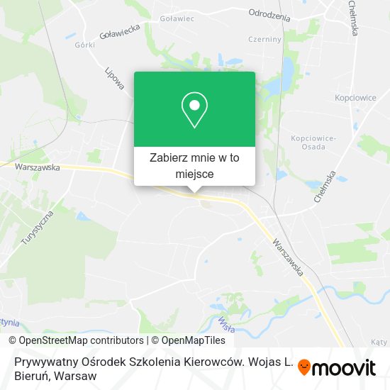 Mapa Prywywatny Ośrodek Szkolenia Kierowców. Wojas L. Bieruń