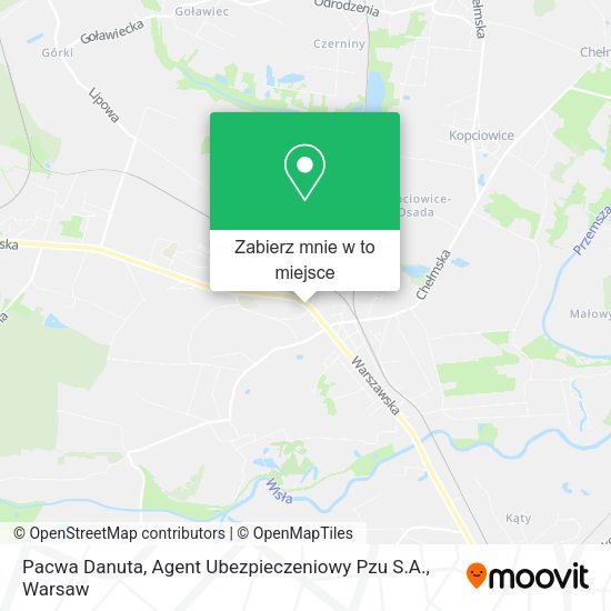 Mapa Pacwa Danuta, Agent Ubezpieczeniowy Pzu S.A.