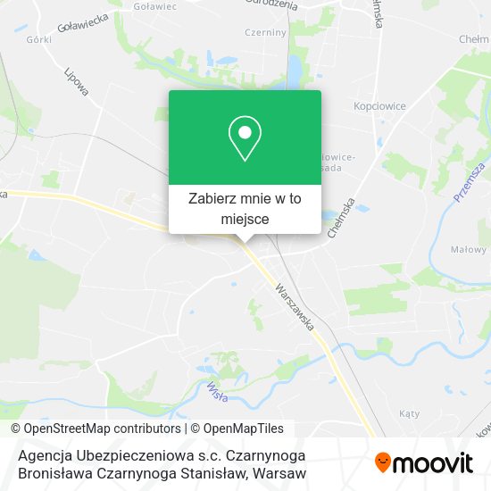 Mapa Agencja Ubezpieczeniowa s.c. Czarnynoga Bronisława Czarnynoga Stanisław