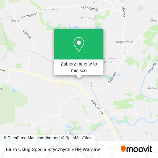 Mapa Biuro Uslug Specjalistycznych BHP