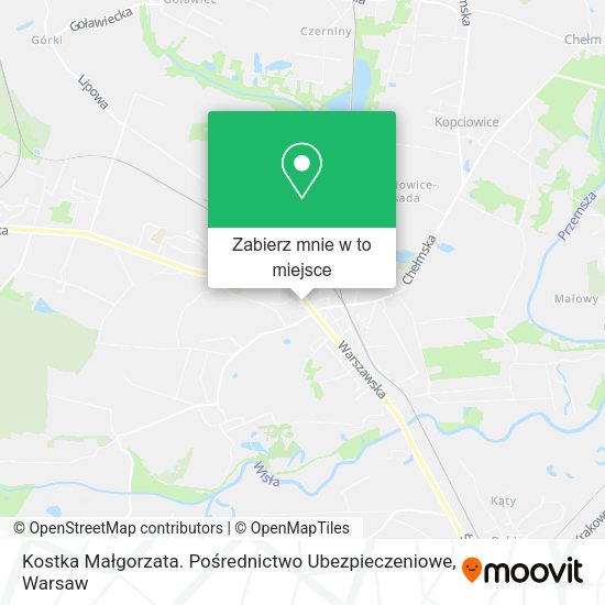 Mapa Kostka Małgorzata. Pośrednictwo Ubezpieczeniowe