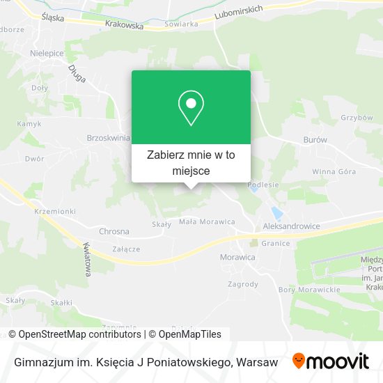 Mapa Gimnazjum im. Księcia J Poniatowskiego