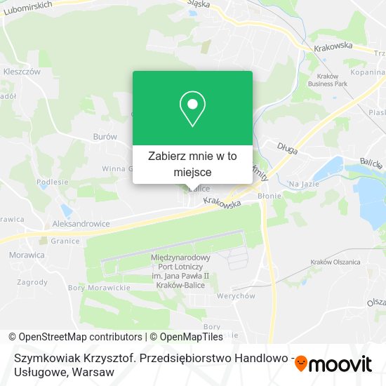 Mapa Szymkowiak Krzysztof. Przedsiębiorstwo Handlowo - Usługowe