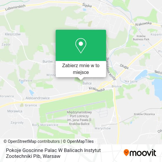 Mapa Pokoje Goscinne Palac W Balicach Instytut Zootechniki Pib