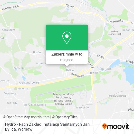 Mapa Hydro - Fach Zakład Instalacji Sanitarnych Jan Bylica