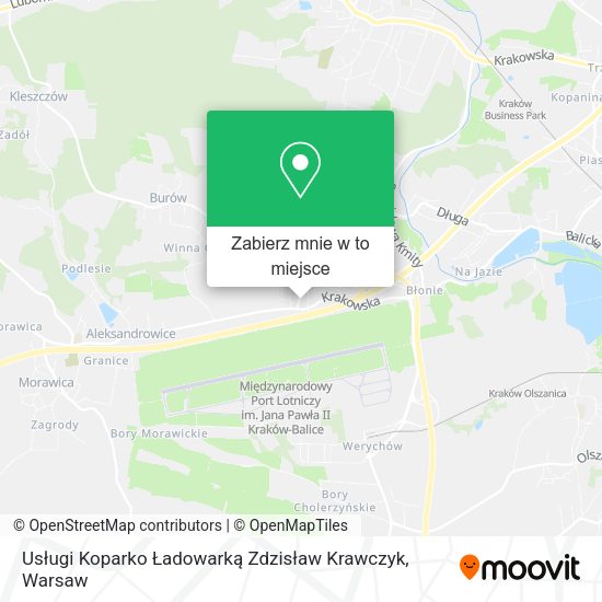 Mapa Usługi Koparko Ładowarką Zdzisław Krawczyk