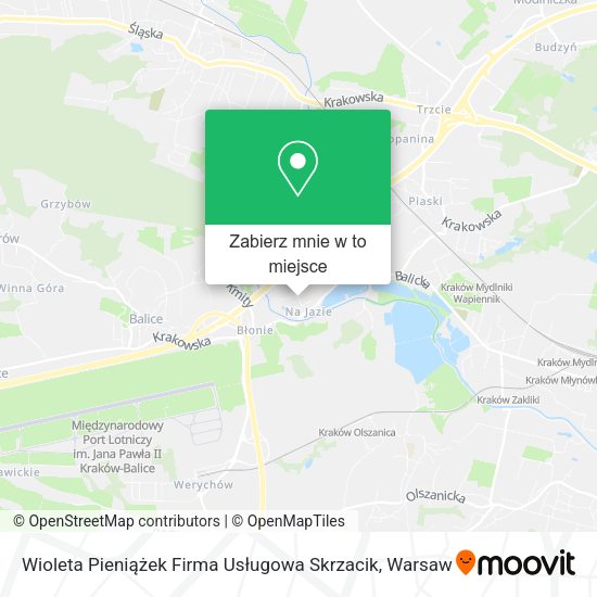 Mapa Wioleta Pieniążek Firma Usługowa Skrzacik