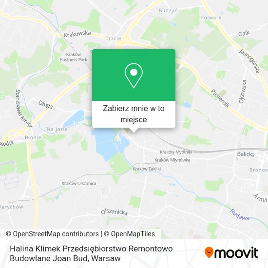 Mapa Halina Klimek Przedsiębiorstwo Remontowo Budowlane Joan Bud