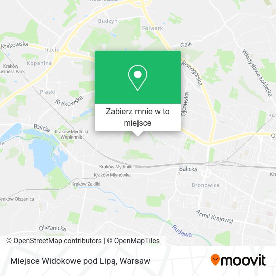 Mapa Miejsce Widokowe pod Lipą