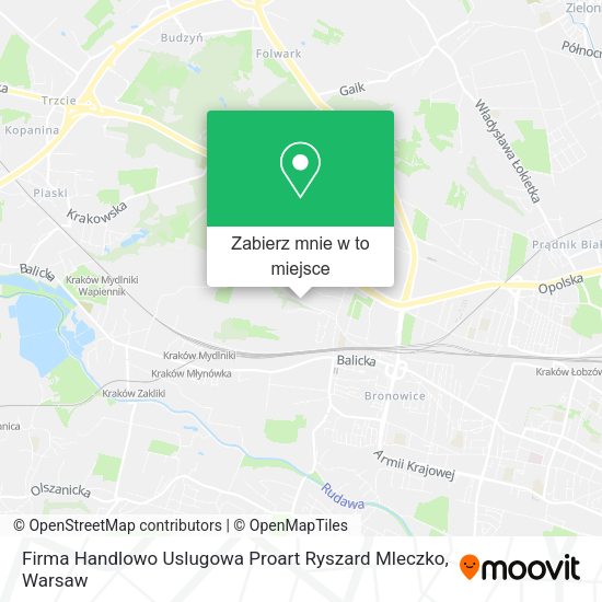 Mapa Firma Handlowo Uslugowa Proart Ryszard Mleczko