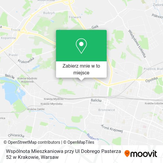 Mapa Wspólnota Mieszkaniowa przy Ul Dobrego Pasterza 52 w Krakowie