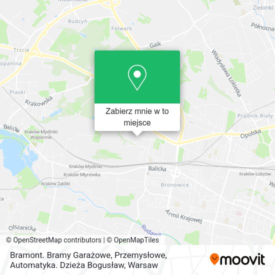 Mapa Bramont. Bramy Garażowe, Przemysłowe, Automatyka. Dzieża Bogusław