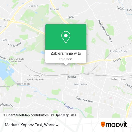 Mapa Mariusz Kopacz Taxi