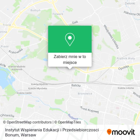 Mapa Instytut Wspierania Edukacji i Przedsiebiorczosci Bonum