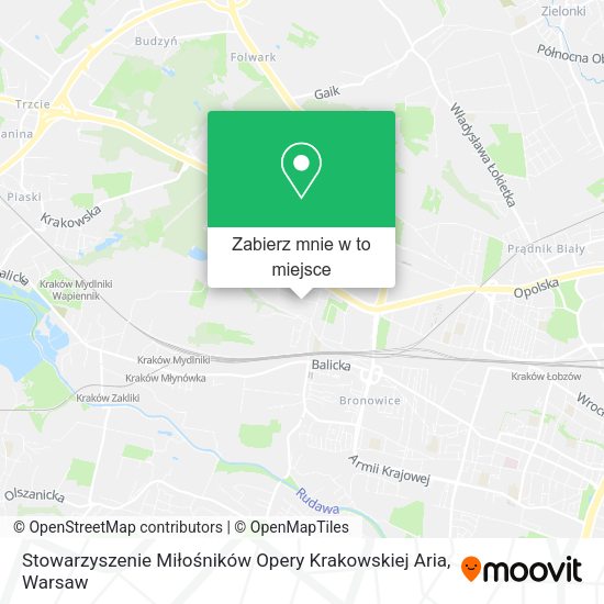 Mapa Stowarzyszenie Miłośników Opery Krakowskiej Aria