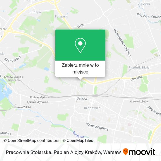 Mapa Pracownia Stolarska. Pabian Alojzy Kraków