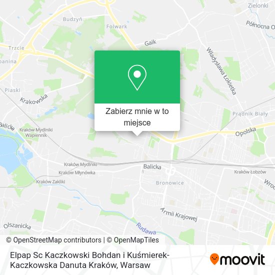 Mapa Elpap Sc Kaczkowski Bohdan i Kuśmierek-Kaczkowska Danuta Kraków