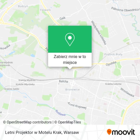 Mapa Letni Projektor w Motelu Krak