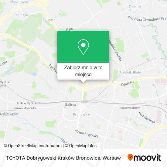 Mapa TOYOTA Dobrygowski Kraków Bronowice