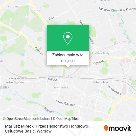 Mapa Mariusz Mirecki Przedsiębiorstwo Handlowo-Usługowe Basic