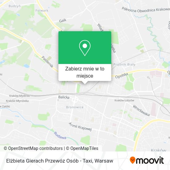 Mapa Elżbieta Gierach Przewóz Osób - Taxi