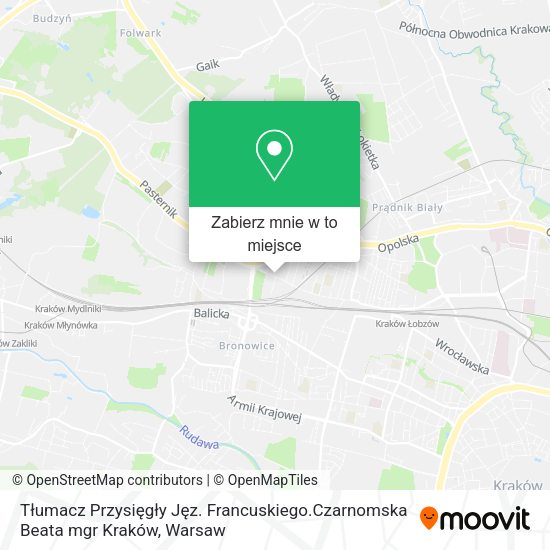 Mapa Tłumacz Przysięgły Jęz. Francuskiego.Czarnomska Beata mgr Kraków