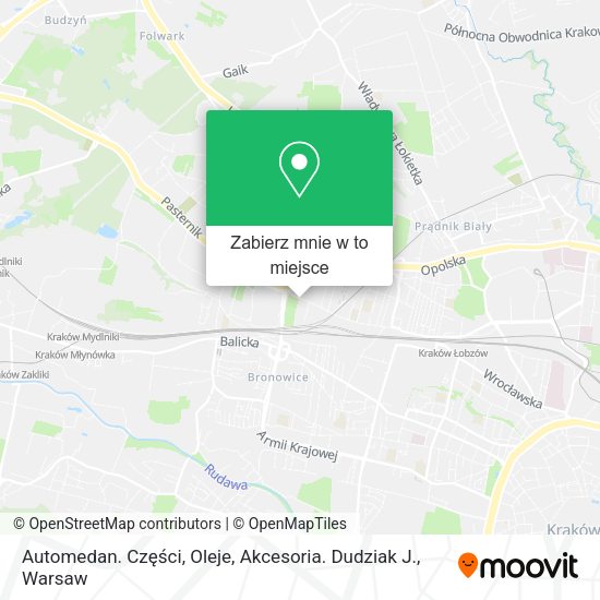 Mapa Automedan. Części, Oleje, Akcesoria. Dudziak J.