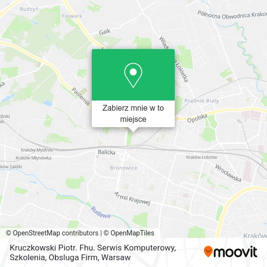 Mapa Kruczkowski Piotr. Fhu. Serwis Komputerowy, Szkolenia, Obsluga Firm