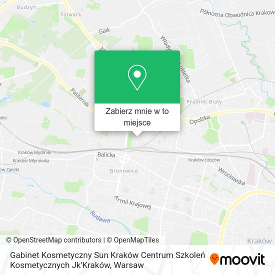 Mapa Gabinet Kosmetyczny Sun Kraków Centrum Szkoleń Kosmetycznych Jk'Kraków