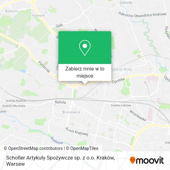 Mapa Scholler Artykuły Spożywcze sp. z o.o. Kraków