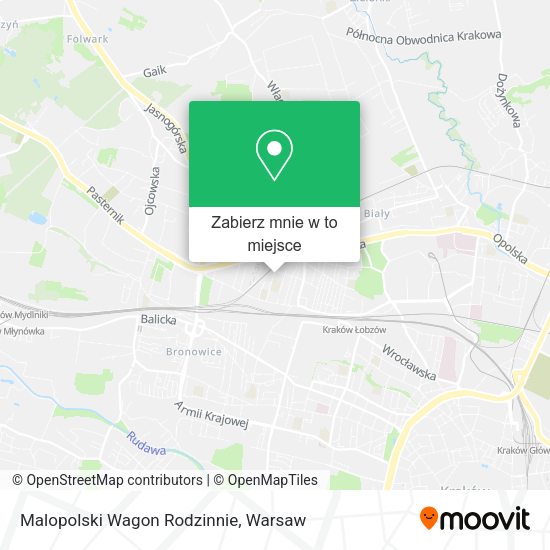 Mapa Malopolski Wagon Rodzinnie