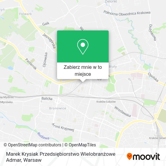 Mapa Marek Krysiak Przedsiębiorstwo Wielobranżowe Admar