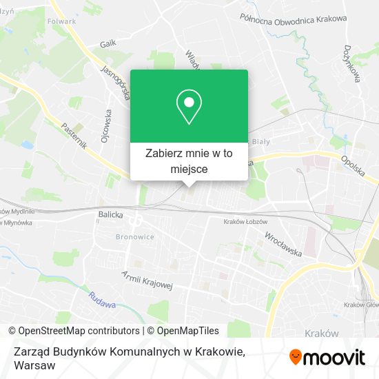 Mapa Zarząd Budynków Komunalnych w Krakowie