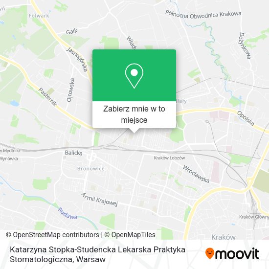 Mapa Katarzyna Stopka-Studencka Lekarska Praktyka Stomatologiczna