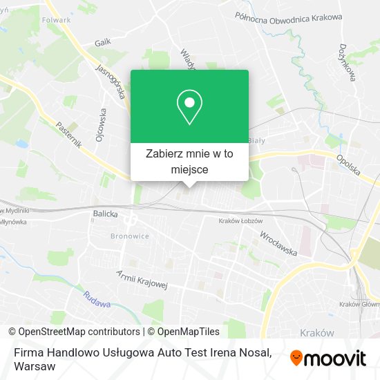 Mapa Firma Handlowo Usługowa Auto Test Irena Nosal