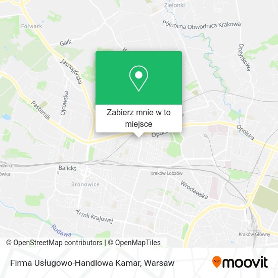 Mapa Firma Usługowo-Handlowa Kamar